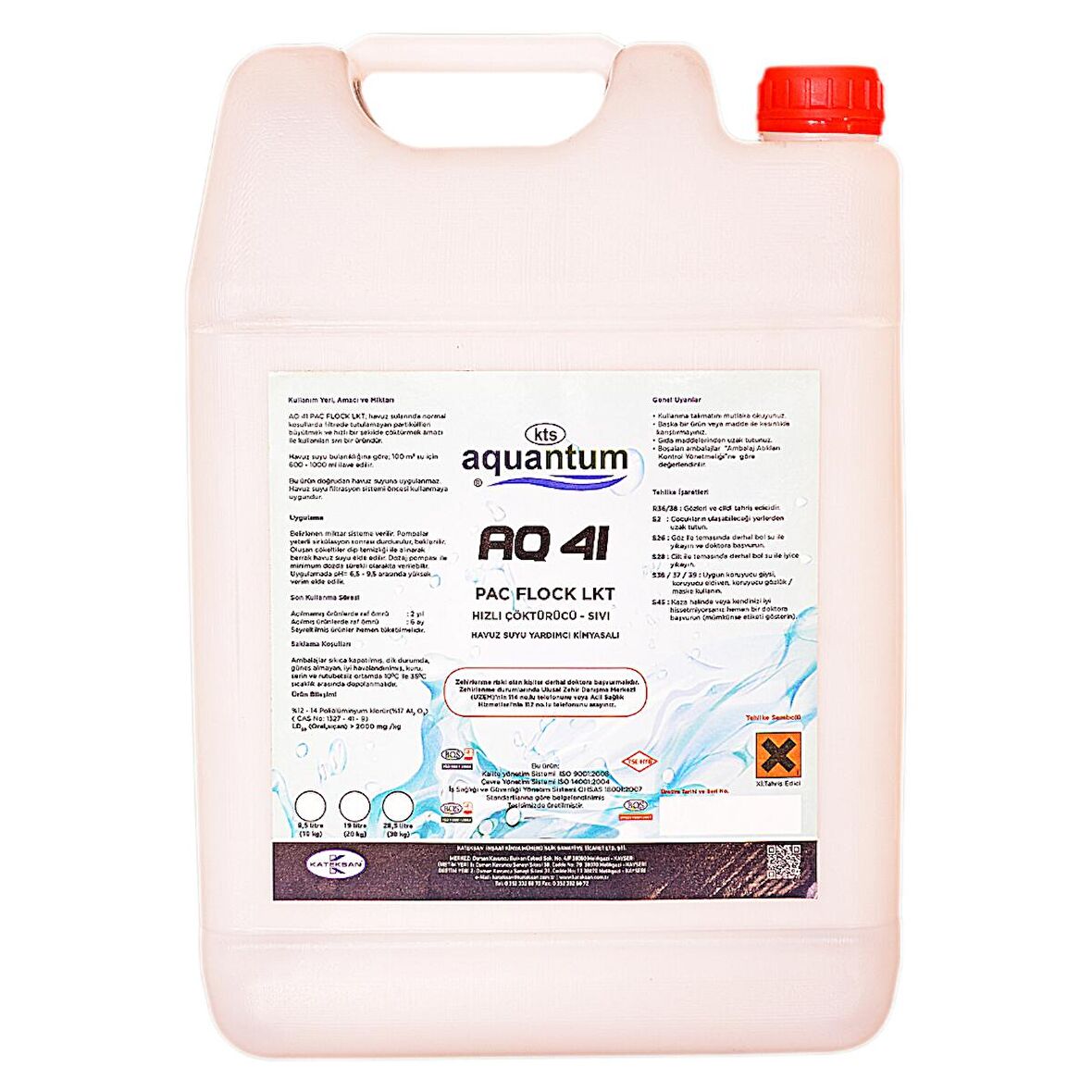 Aquantum 20 Kg Hızlı Çöktürücü Sıvı - Liquid Flocculant-ToptancıyızBiz